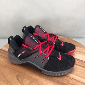 Nike Free Metcon 2 Georgia Bulldogs Womens Training Shoes Size 8 Black Red Gym